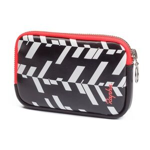 NWoT RAPHA The Essentials Case in Data Print 💯 Leather Black-White-Neon 6” x 4”